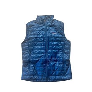 Patagonia Men's Stand Collar Full Zip Nano Puff Vest Lagom Blue Size Medium NWT